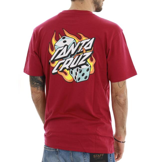 T-SHIRT FLAMING DICE SANTA CRUZ - Mad Fashion | img vers.650x/